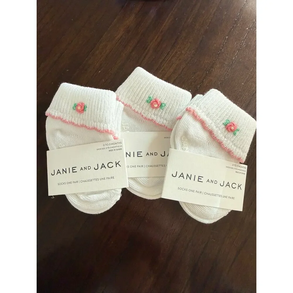 NWT Baby Rose Socks 3 Pack